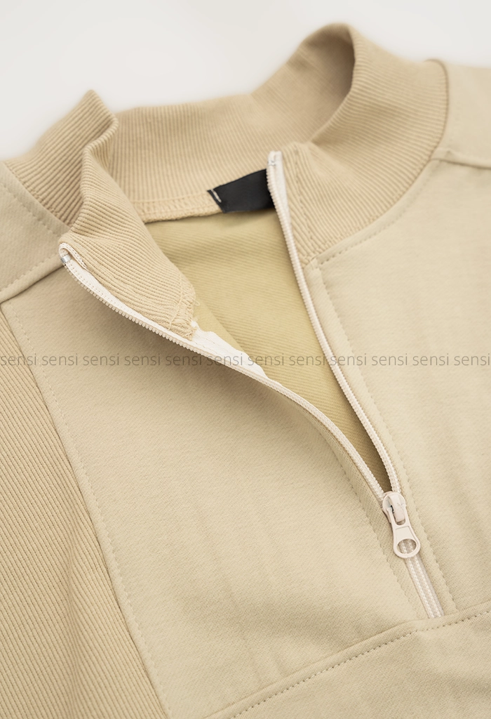 دورس نیم زیپ یقه کبریتی کد1004529